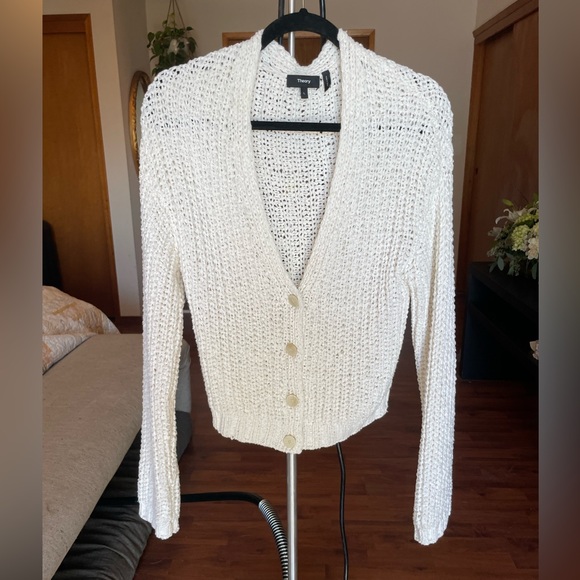 Theory Sweaters - White Theory Sweater